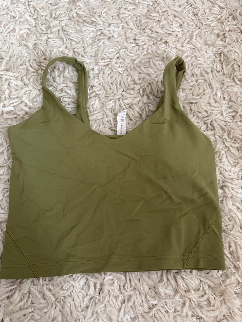 lululemon athletica Olive Green Athletic Crop Top